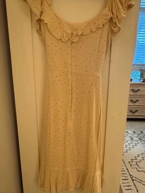 Altar'd State Cream Ruffle Detail Dress